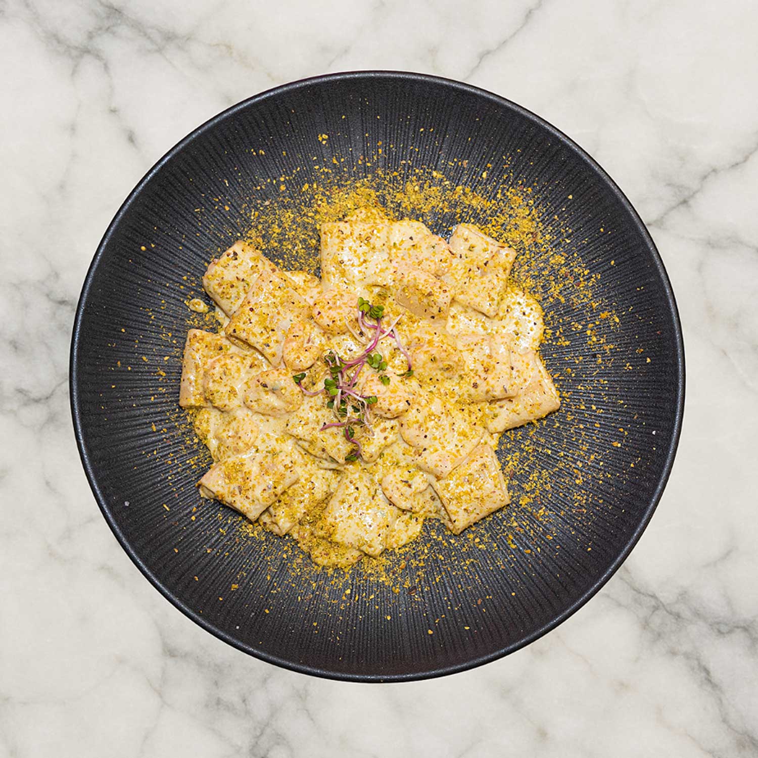 Paccheri Pistacchio e Gamberi